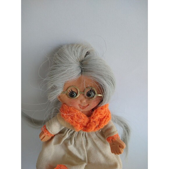 Vintage Granny Flatsy Doll with Glasses 1969 Ideal - Picture 2 of 4